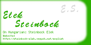 elek steinbock business card